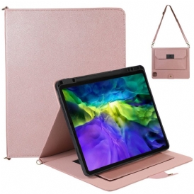 Folio Cover iPad Pro 12.9" (2020) Tracolla Rfid Effetto Pelle