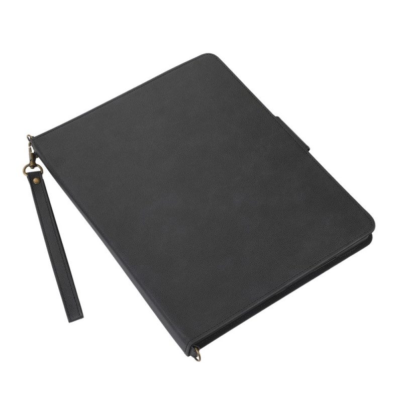 Folio Cover iPad Pro 12.9" (2020) Tracolla Rfid Effetto Pelle