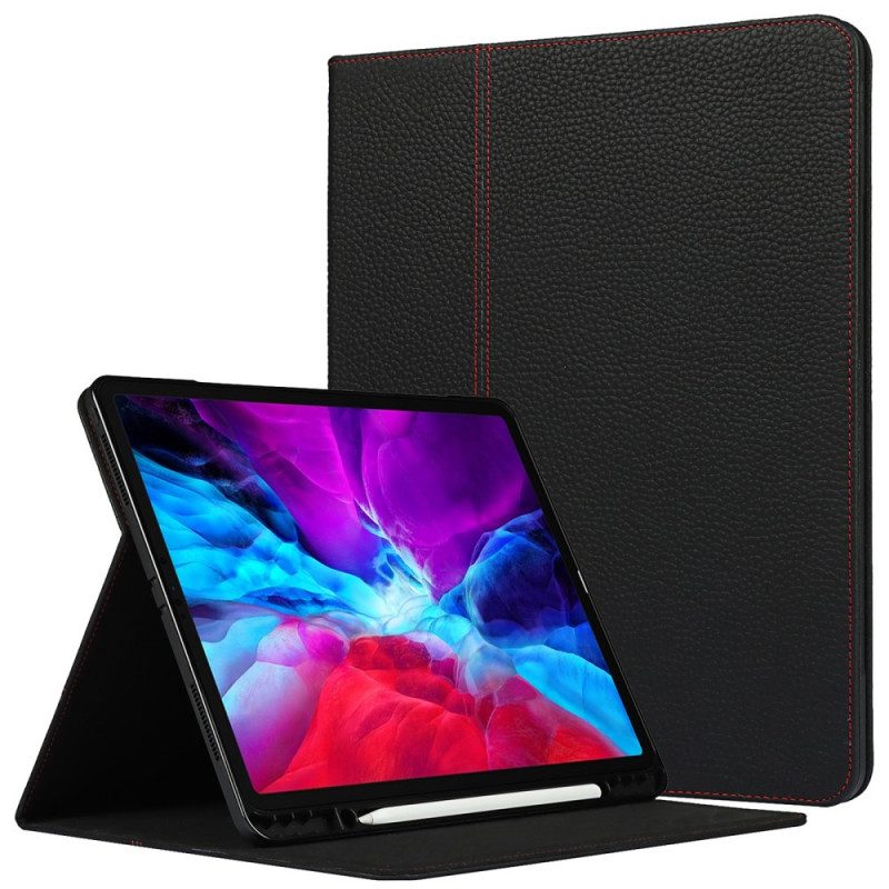 Folio Cover iPad Pro 12.9" (2020) Vera Pelle Di Litchi