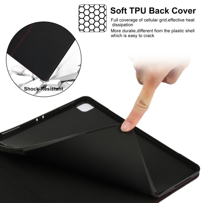 Folio Cover iPad Pro 12.9" (2020) Vera Pelle Di Litchi