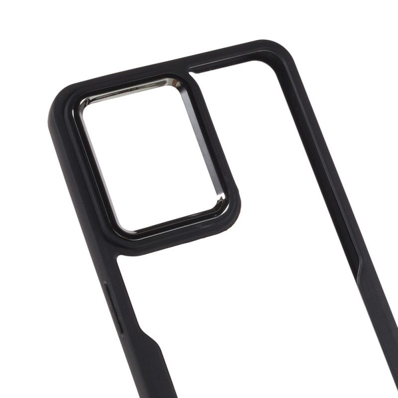 Cover Oppo Reno 7 Acrilico Trasparente E Contorno Colorato