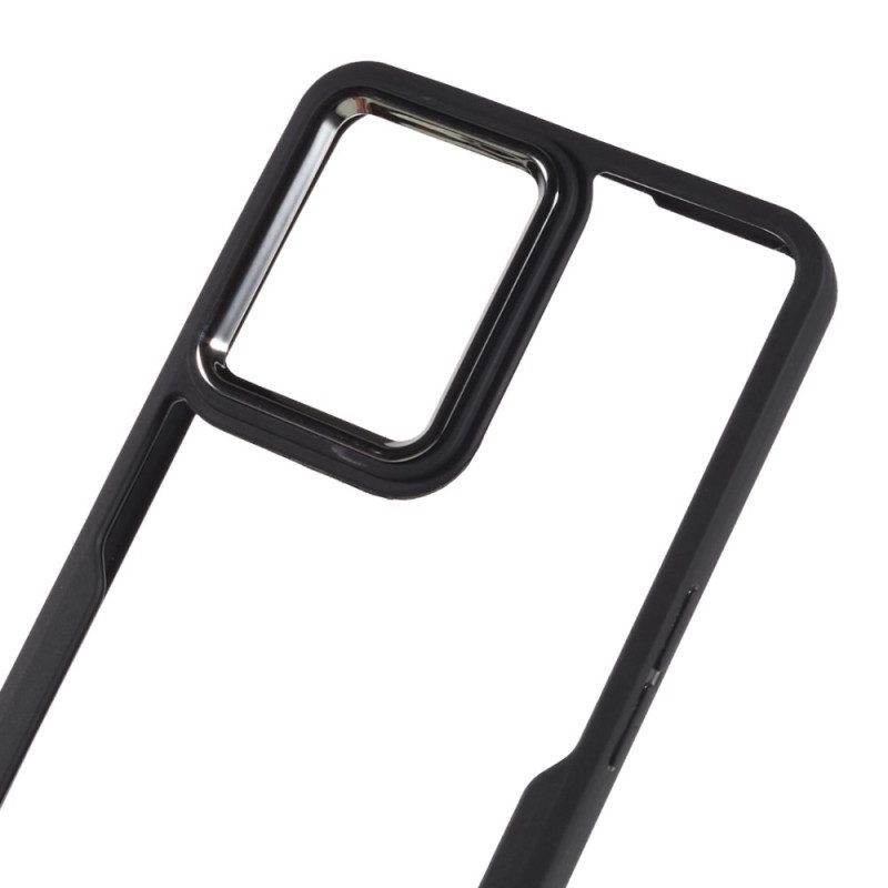 Cover Oppo Reno 7 Acrilico Trasparente E Contorno Colorato