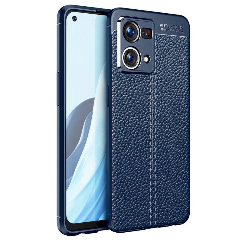 Cover Oppo Reno 7 Effetto Pelle Litchi