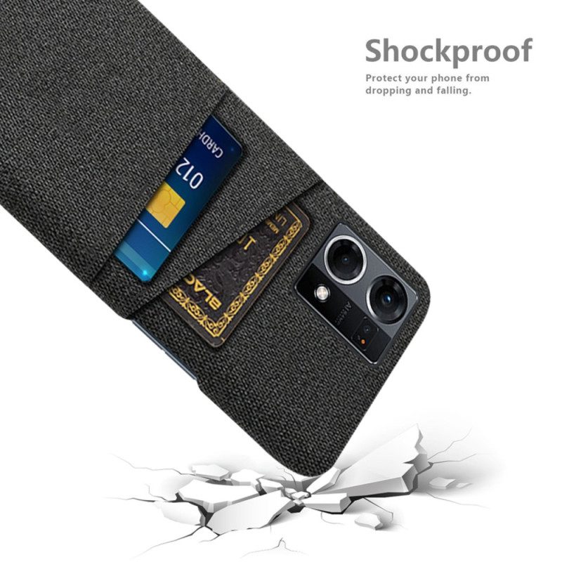 Cover Oppo Reno 7 Portacarte In Tessuto