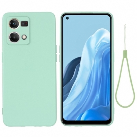 Cover Oppo Reno 7 Silicone Liquido Con Cordino