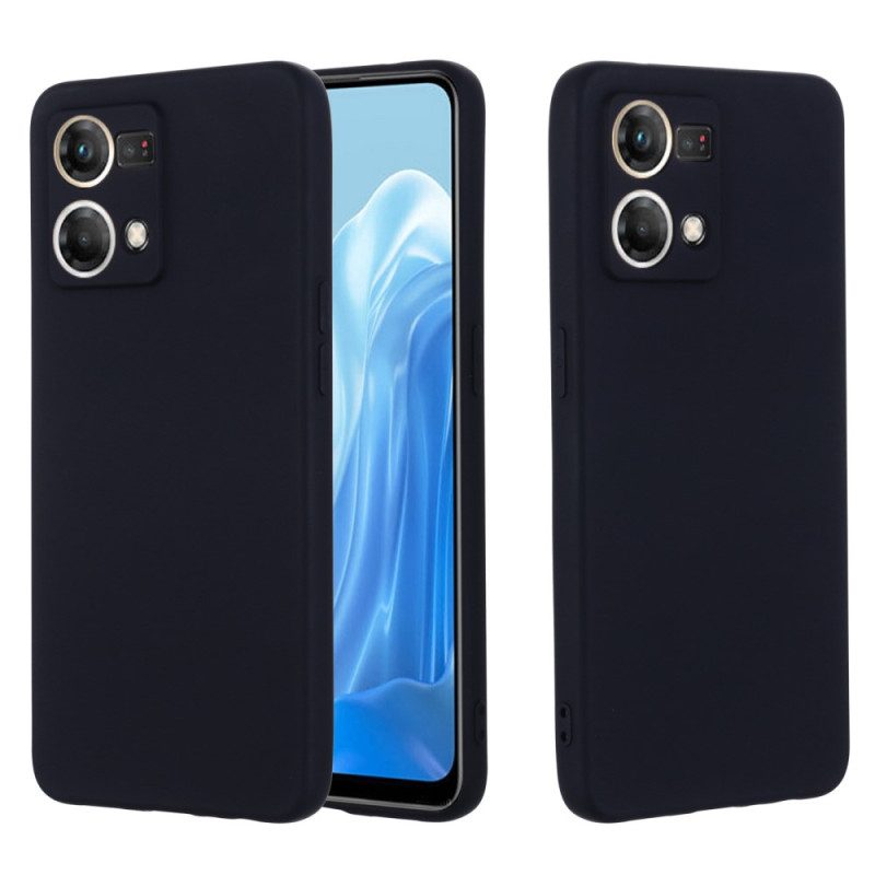 Cover Oppo Reno 7 Silicone Liquido Con Cordino