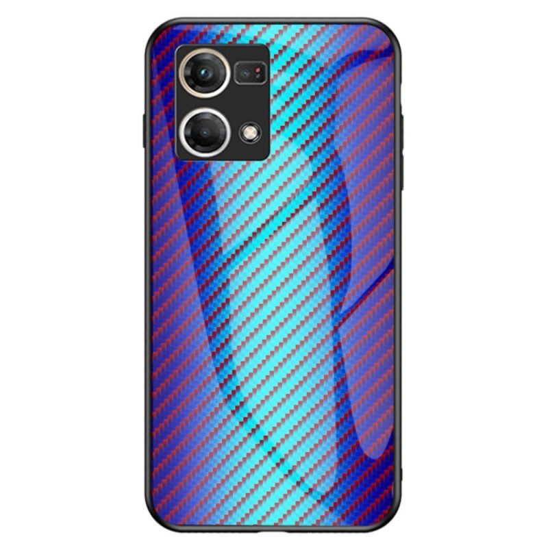 Cover Oppo Reno 7 Vetro Temperato In Fibra Di Carbonio