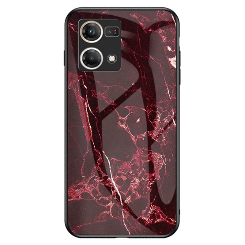 Cover Oppo Reno 7 Vetro Temperato In Marmo