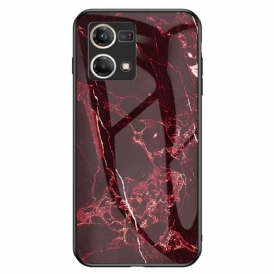 Cover Oppo Reno 7 Vetro Temperato In Marmo