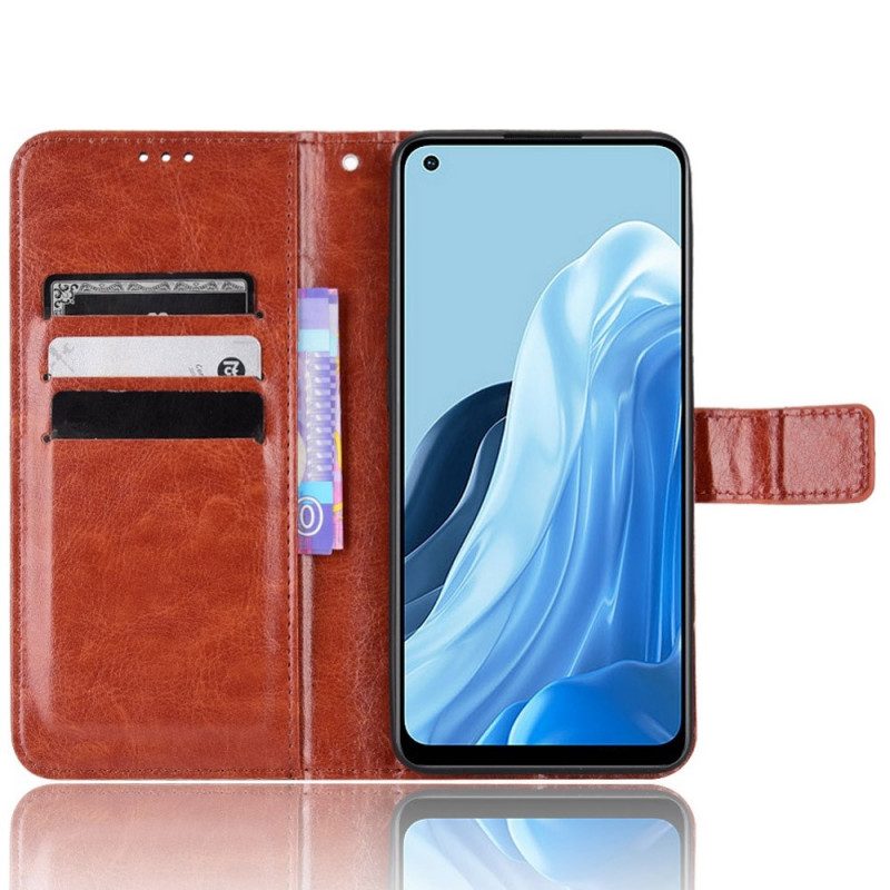 Custodia in pelle Oppo Reno 7 Ecopelle Appariscente