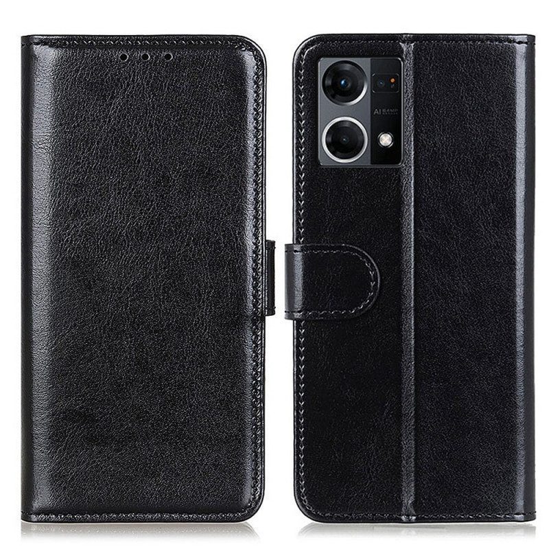 Custodia in pelle Oppo Reno 7 Finezza In Ecopelle