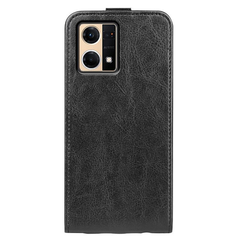 Custodia in pelle Oppo Reno 7 Folio Cover Aletta Verticale