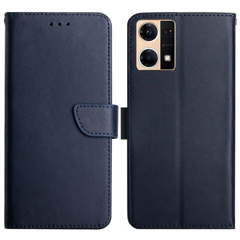 Custodia in pelle Oppo Reno 7 Vera Pelle Nappa