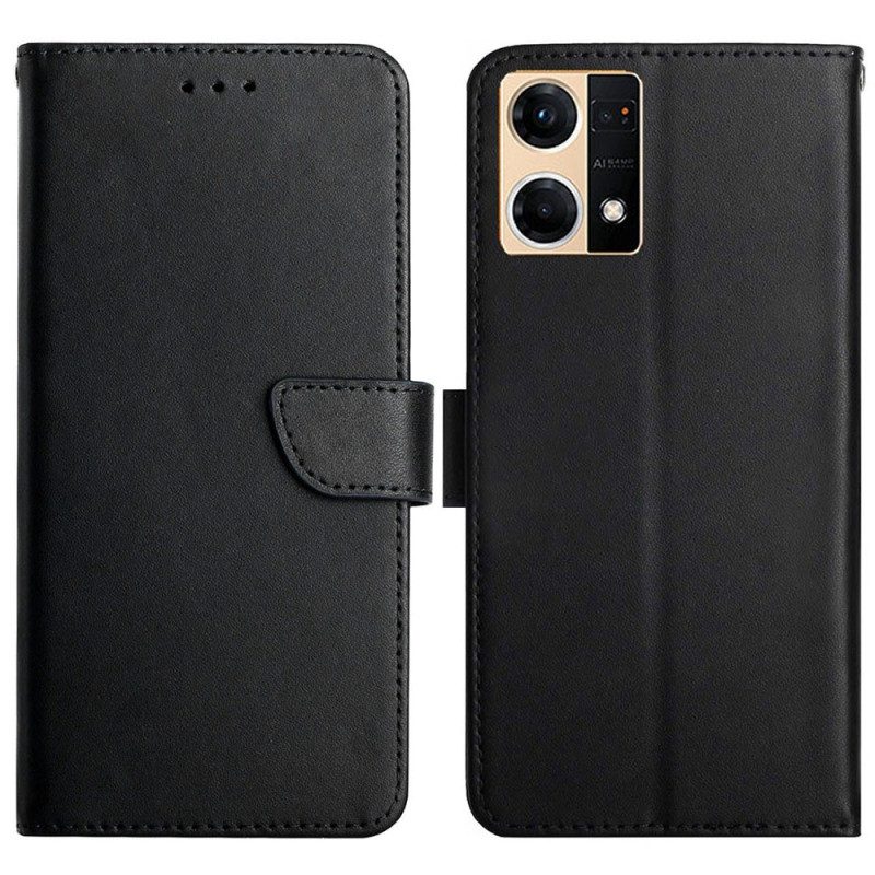 Custodia in pelle Oppo Reno 7 Vera Pelle Nappa