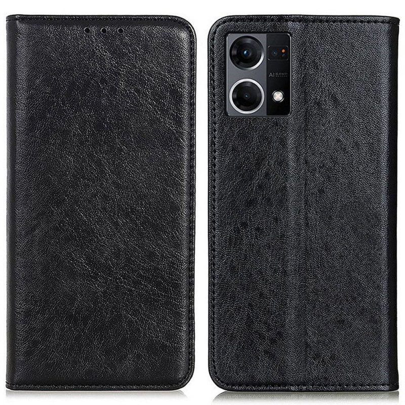 Folio Cover Oppo Reno 7 Custodia in pelle Ecopelle Testurizzata