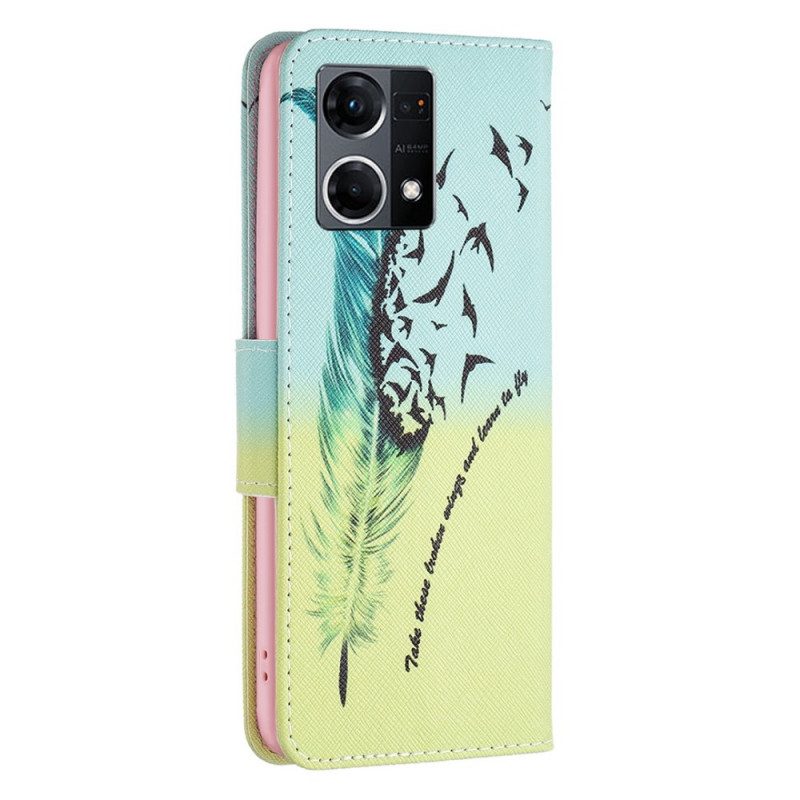 Folio Cover Oppo Reno 7 Piuma