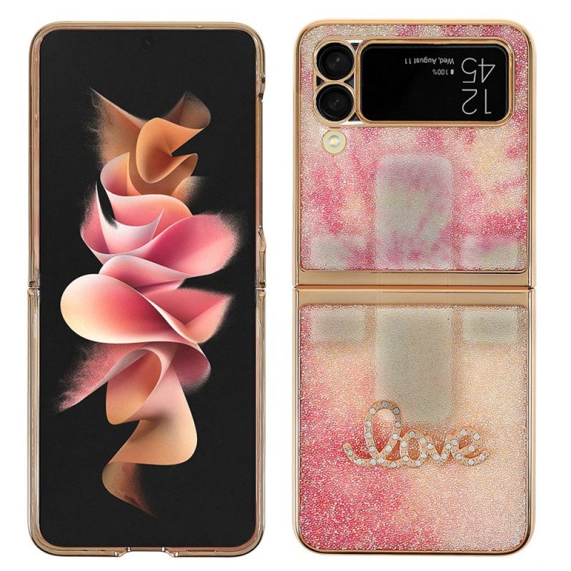 Folio Cover Samsung Galaxy Z Flip 3 5G Custodia in pelle Amore