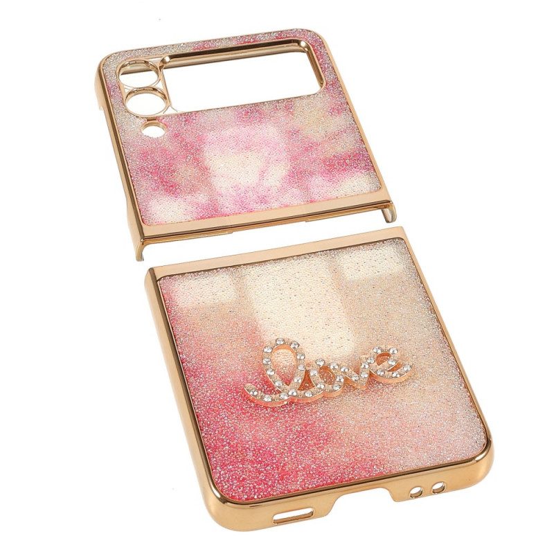 Folio Cover Samsung Galaxy Z Flip 3 5G Custodia in pelle Amore