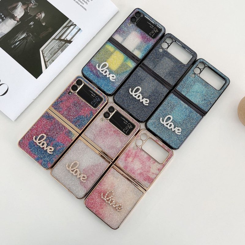 Folio Cover Samsung Galaxy Z Flip 3 5G Custodia in pelle Amore