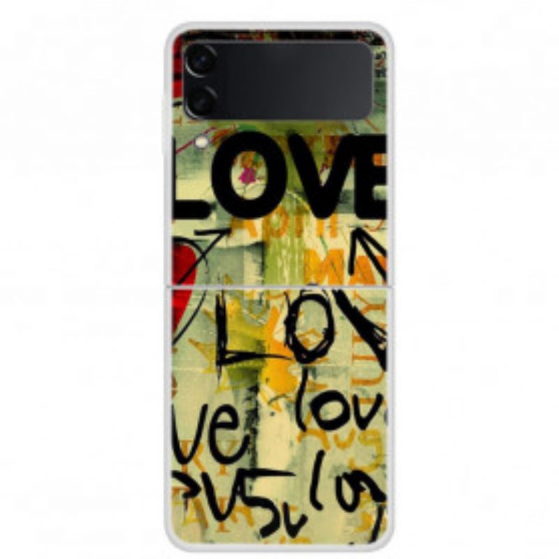 Folio Cover Samsung Galaxy Z Flip 3 5G Custodia in pelle Amore E Amore