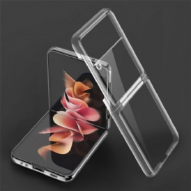 Folio Cover Samsung Galaxy Z Flip 3 5G Custodia in pelle Bordi In Stile Metallo