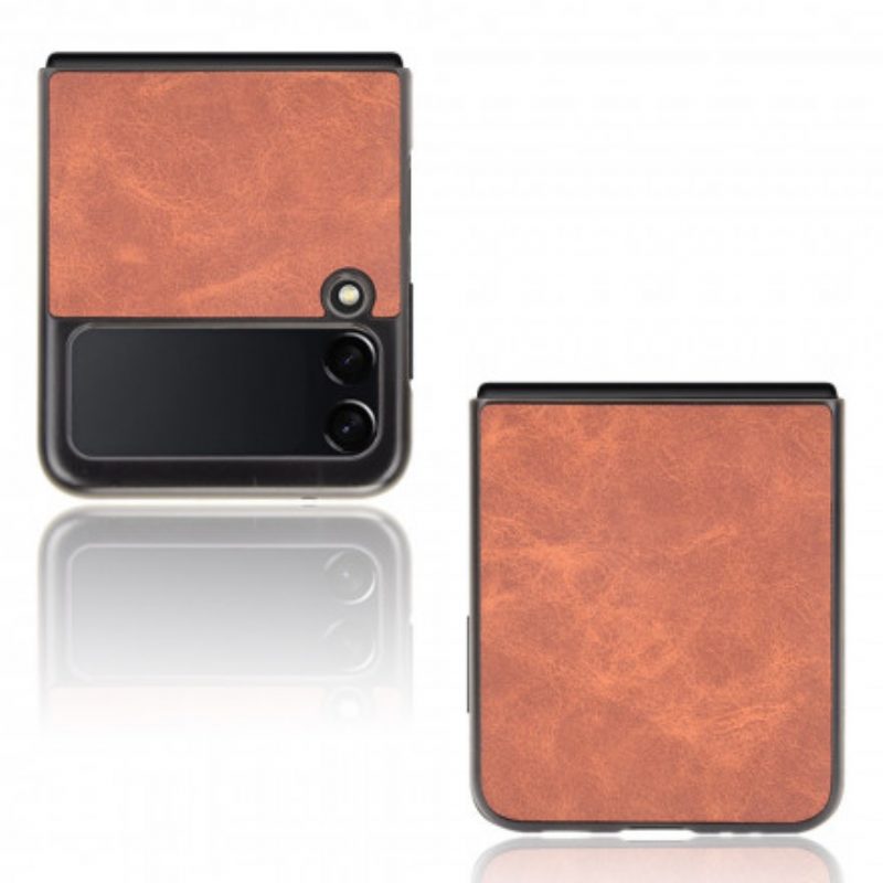 Folio Cover Samsung Galaxy Z Flip 3 5G Custodia in pelle Effetto Pelle