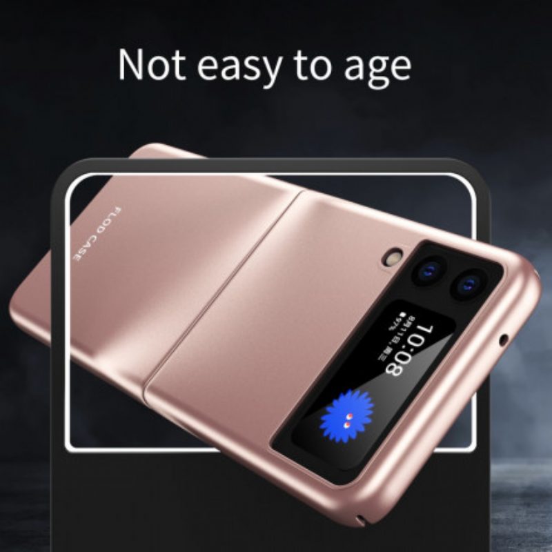 Folio Cover Samsung Galaxy Z Flip 3 5G Custodia in pelle Metallico