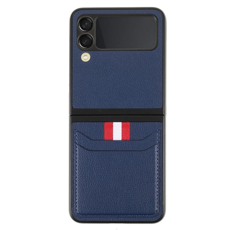 Folio Cover Samsung Galaxy Z Flip 3 5G Custodia in pelle Portacarte Tricolore