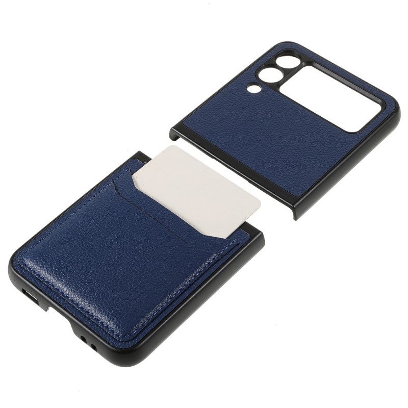 Folio Cover Samsung Galaxy Z Flip 3 5G Custodia in pelle Portacarte Tricolore