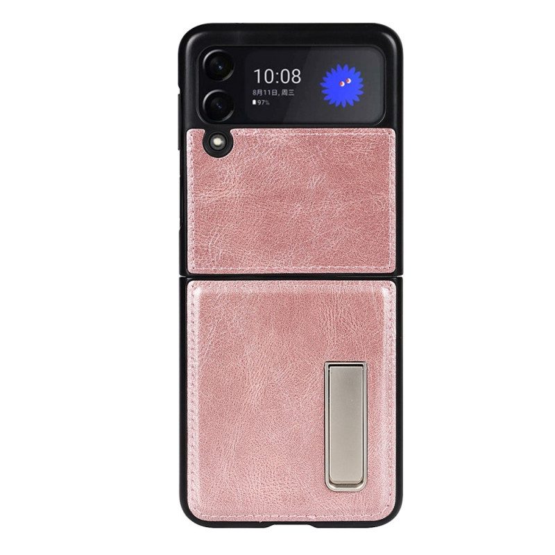 Folio Cover Samsung Galaxy Z Flip 3 5G Custodia in pelle Supporto In Pelle Stile