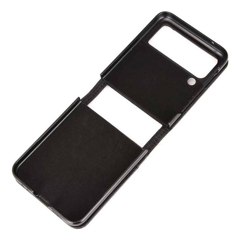 Folio Cover Samsung Galaxy Z Flip 3 5G Custodia in pelle Titolare Della Carta Di Design 3d