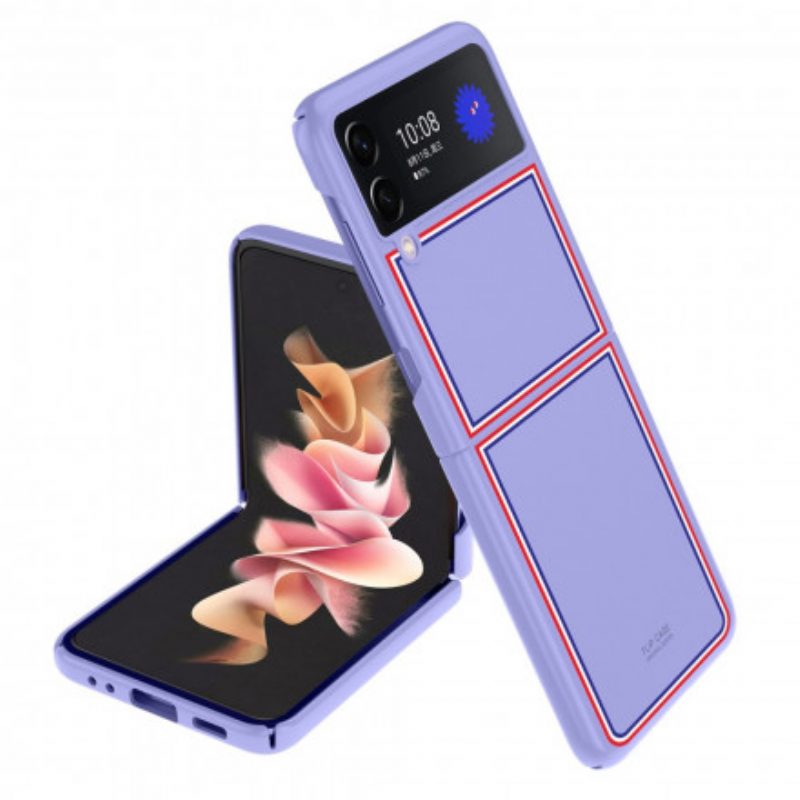 Folio Cover Samsung Galaxy Z Flip 3 5G Custodia in pelle Tricolore