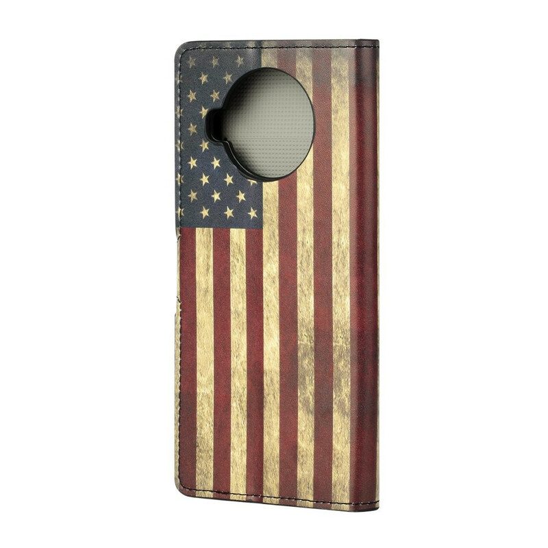 Custodia in pelle Xiaomi Mi 10T Lite Bandiera Americana