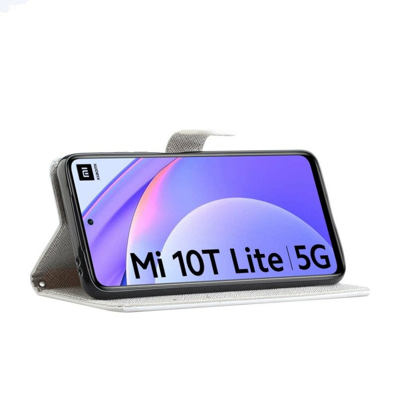 Custodia in pelle Xiaomi Mi 10T Lite Gatti Funky Con Cinturino