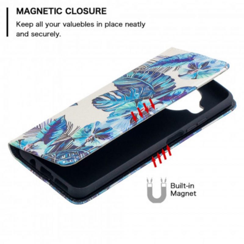 Folio Cover Xiaomi Mi 10T Lite Custodia in pelle Foglie