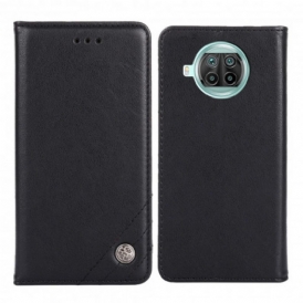 Folio Cover Xiaomi Mi 10T Lite Custodia in pelle Stile In Pelle Con Rivetto