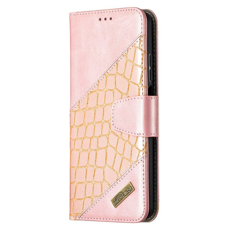 Folio Cover Xiaomi Mi 10T Lite Pelle Di Coccodrillo