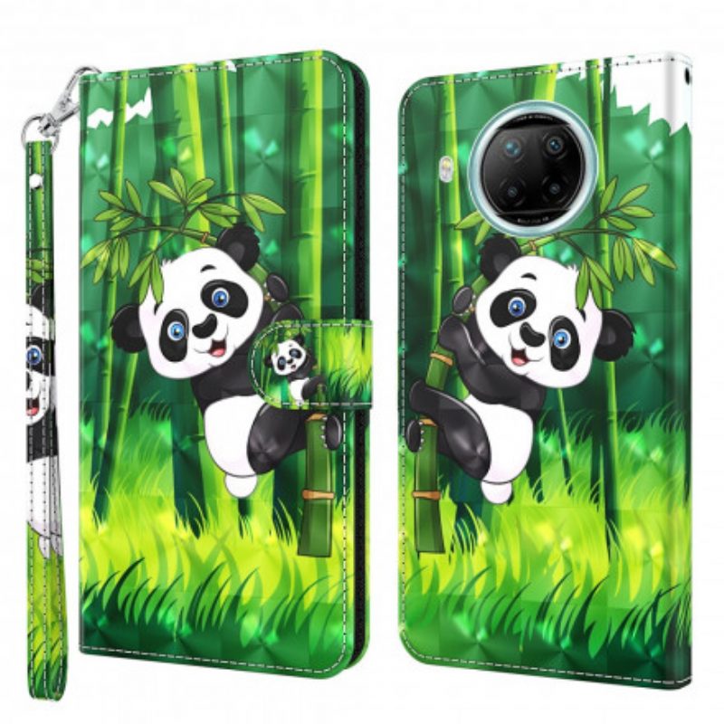 Folio Cover Xiaomi Mi 10T Lite Punto Luce Panda E Bambù