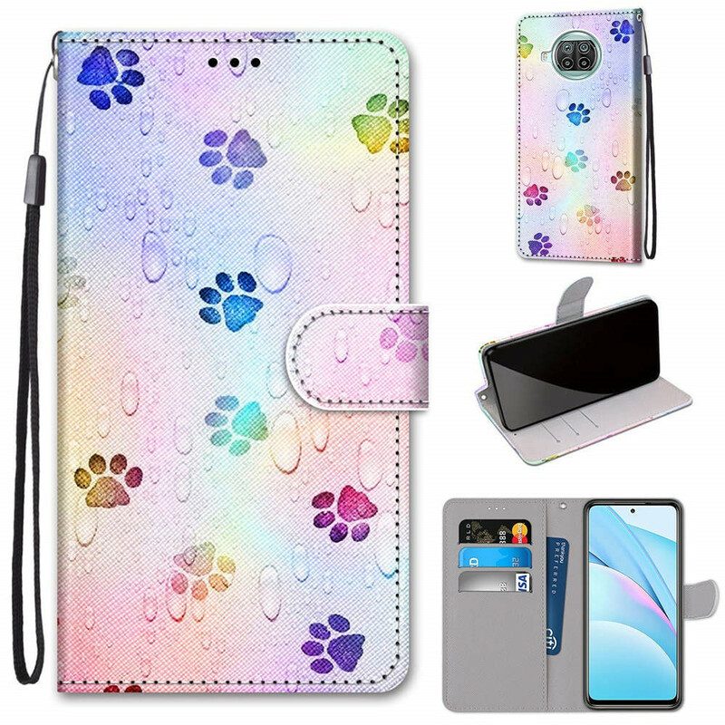 Folio Cover Xiaomi Mi 10T Lite Tracce Di Gatto