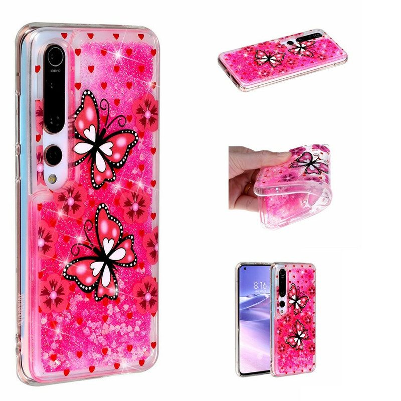 Cover Xiaomi Mi 10 / 10 Pro Farfalle Di Paillettes