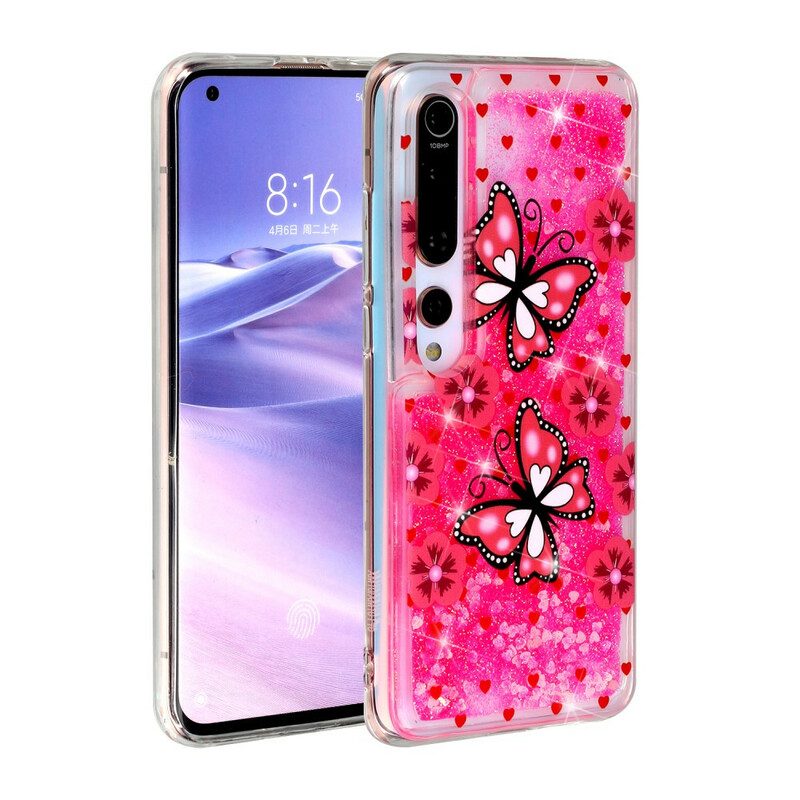 Cover Xiaomi Mi 10 / 10 Pro Farfalle Di Paillettes