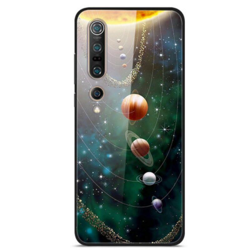 Cover Xiaomi Mi 10 / 10 Pro Sistema Solare Con Pianeti In Vetro Temperato