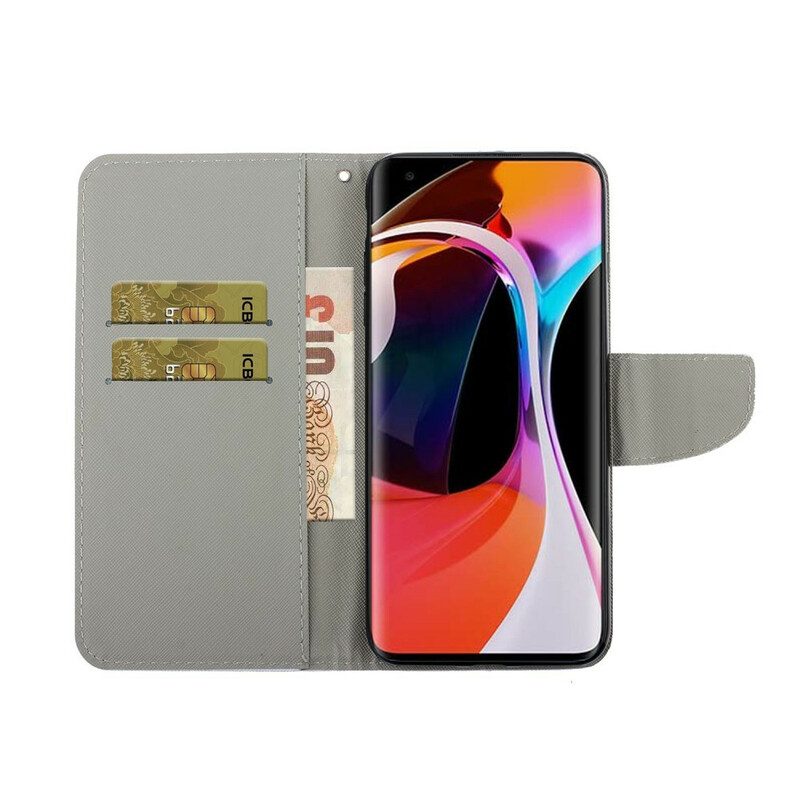 Custodia in pelle Xiaomi Mi 10 / 10 Pro Mandala Con Spalline Vistose