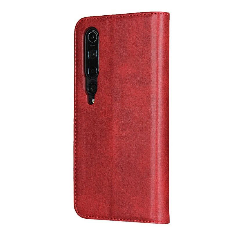 Folio Cover Xiaomi Mi 10 / 10 Pro Custodia in pelle Pelle Crosta Eleganza