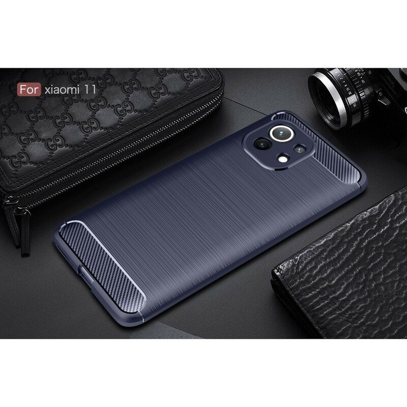 Cover Xiaomi Mi 11 (5G) Fibra Di Carbonio Spazzolata