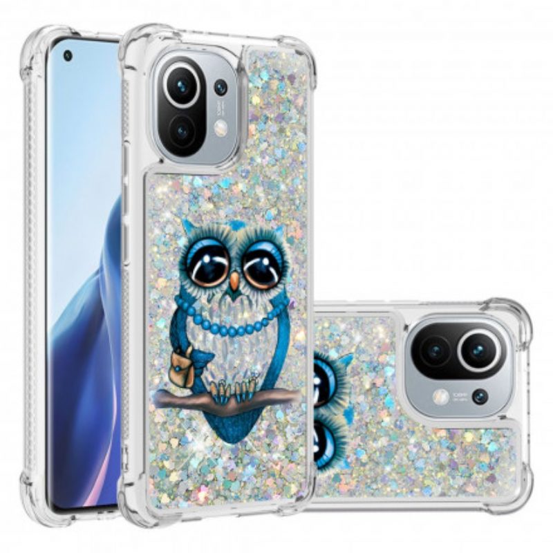 Cover Xiaomi Mi 11 (5G) Miss Owl Paillettes