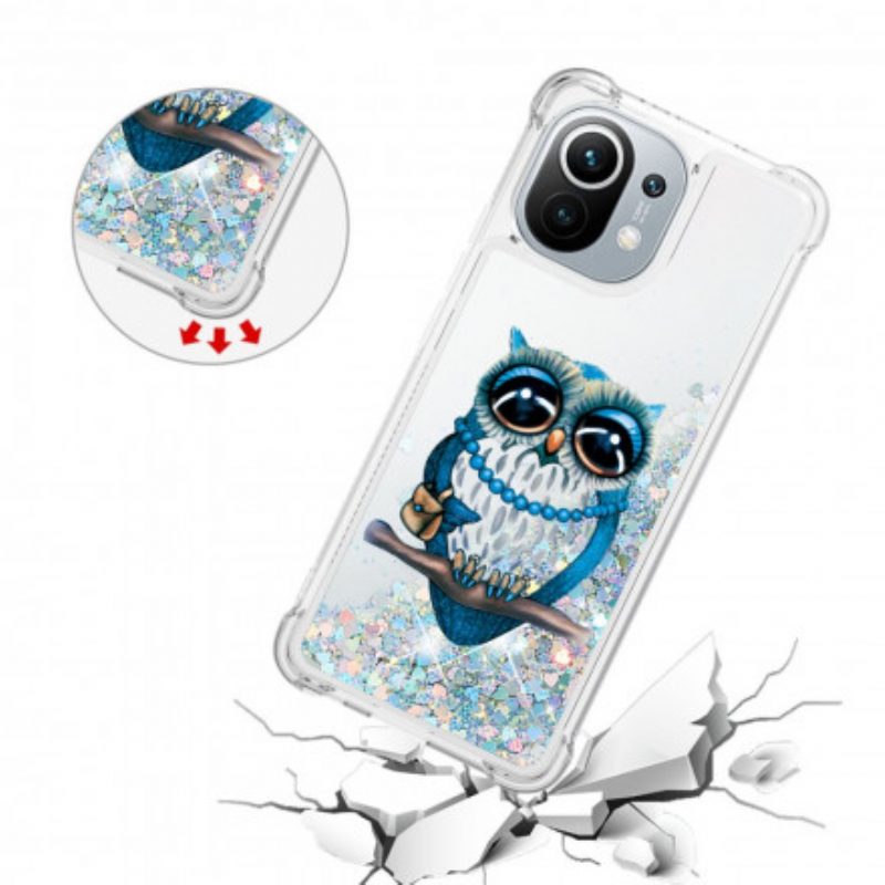 Cover Xiaomi Mi 11 (5G) Miss Owl Paillettes