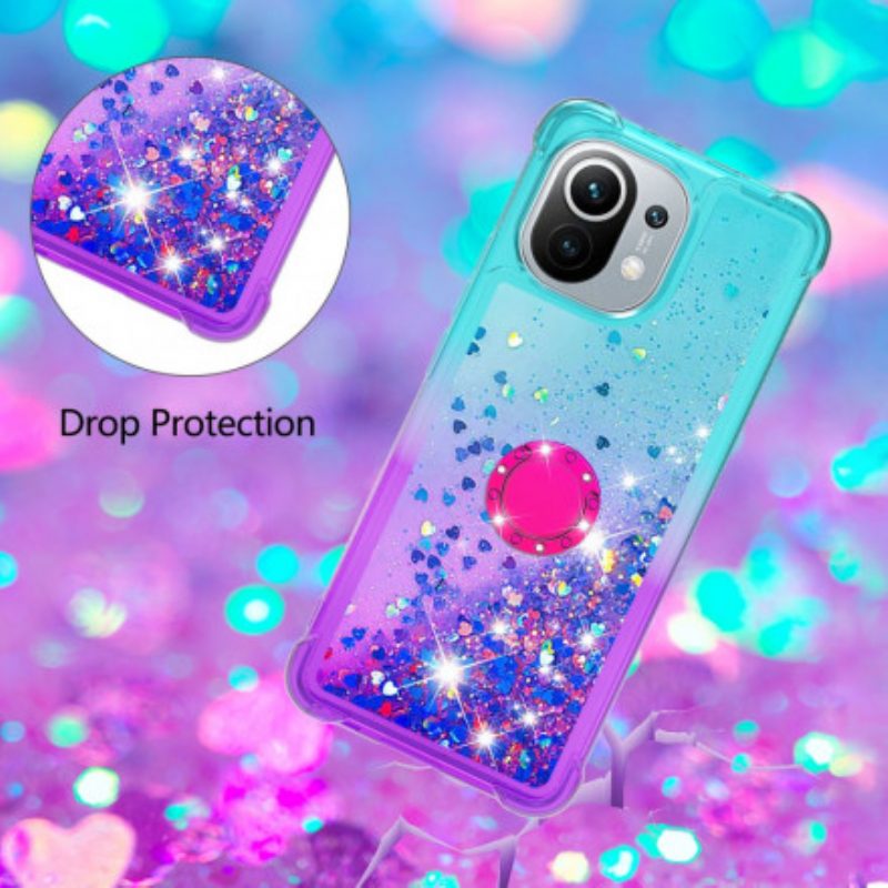 Cover Xiaomi Mi 11 (5G) Staffa Ad Anello Glitterata