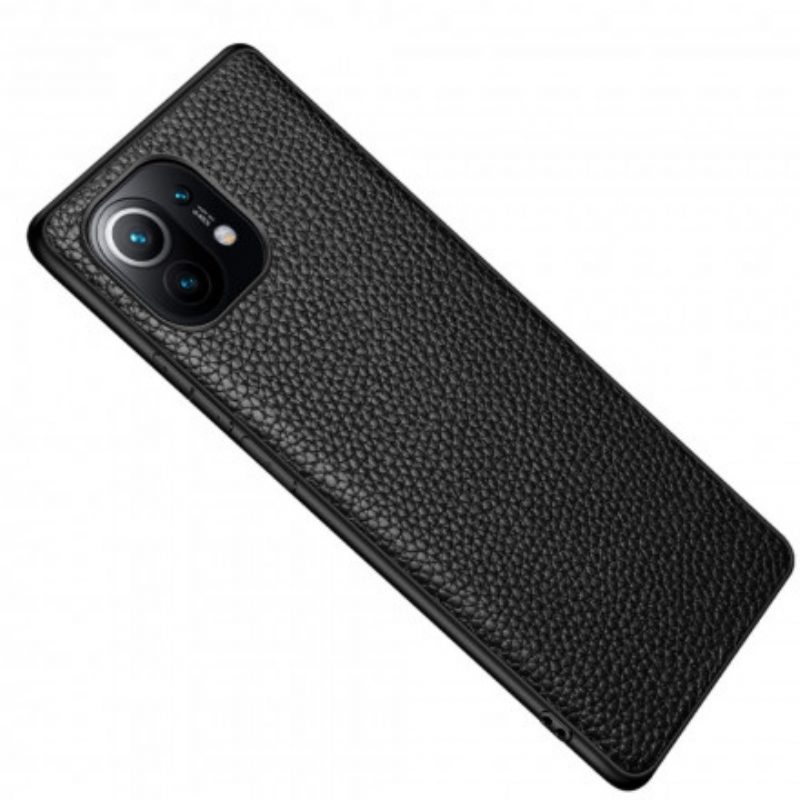 Cover Xiaomi Mi 11 (5G) Vera Pelle Di Litchi