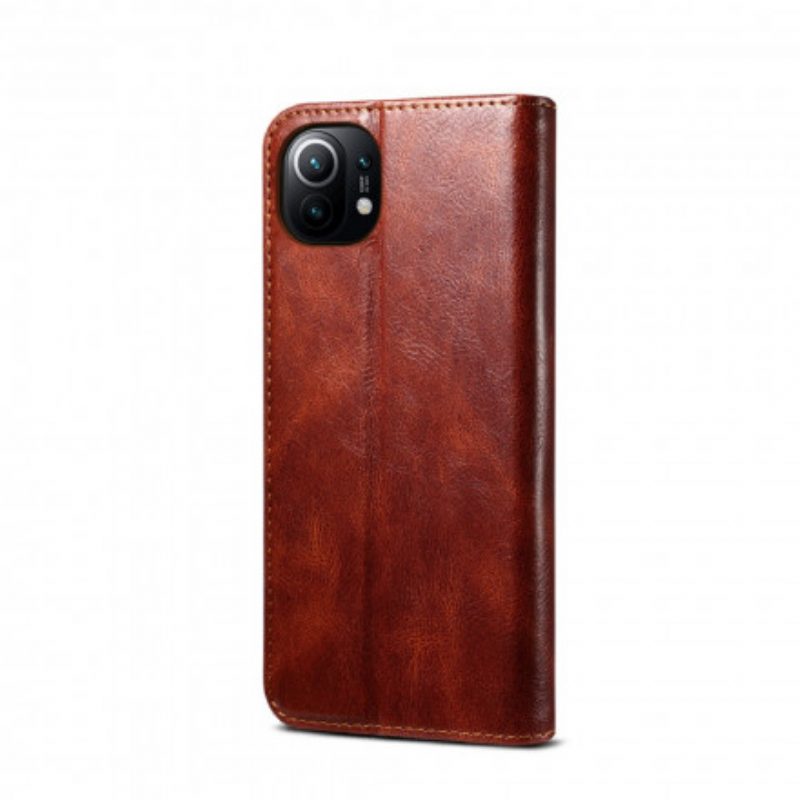 Folio Cover Xiaomi Mi 11 (5G) Custodia in pelle Ecopelle Cerata